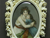 Ivory Miniature in Ivory carved Frame 19 century, France 13,5 " H