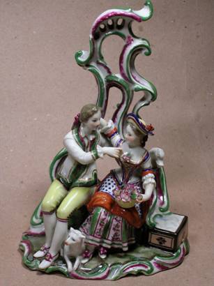 Restored by porcelain on porcelain method. 100% invisible restoration by GRASHE FINE ART RESTORERS