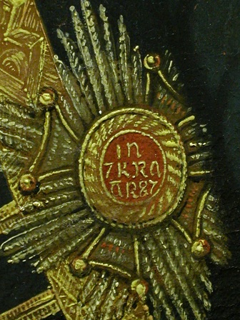 Grashe Seattle and Bellevue Fine Art Restorers. Rare and interesting cases of antique restoration: Friedrich Wilhelm Dux of Saxonia and Meisson painting, Oil on Canvas, 22" X 27" Circa 1733. Restoration project in process.