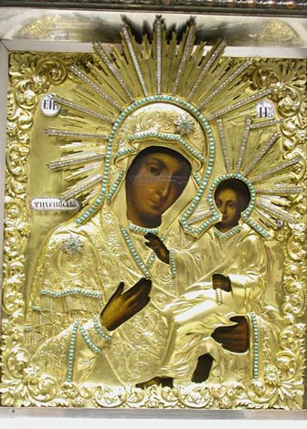 Grashe Seattle and Bellevue Fine Art Restorers. Rare and interesting cases of antique restoration: Mother of God of Kazan Russian Icon 19 Century, Icon and Silver Oklad, Circa 1855