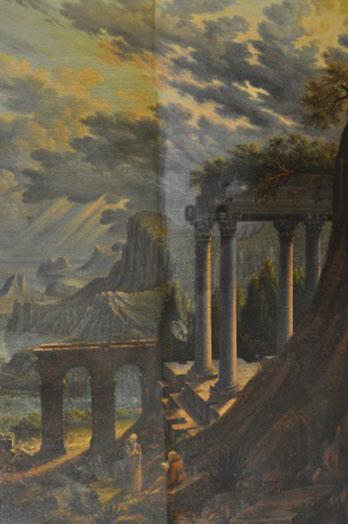 Grashe Seattle and Bellevue Fine Art Restorers. Rare and interesting cases of antique restoration: Roman Scene with Monks - Italian School