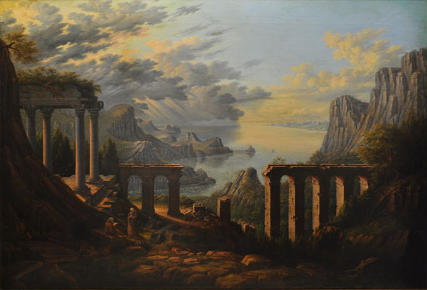 Grashe Seattle and Bellevue Fine Art Restorers. Rare and interesting cases of antique restoration: Roman Scene with Monks - Italian School