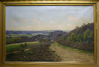 Grashe Seattle and Bellevue Fine Art Restorers. Art for sale: Painting ''Danish Landscape'' Frederikson Erling 1852-1921.