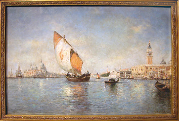 Grashe Seattle and Bellevue Fine Art Restorers. Art for sale: Painting ''Venice'' By Gelibert Paul Jean Piere, 1802-1883.