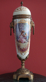 Grashe Seattle and Bellevue Fine Art Restorers. Art for sale: Sevres Vase With Bronze Ormolu. Grashe Seattle and Bellevue Fine Art Restorers. Art for sale: Sevres Vase With Bronze Ormolu.